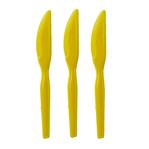 Cubierto plástico. Cuchillo amarillo 10u